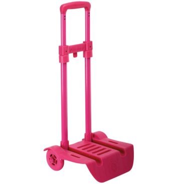 Soporte plegable para mochilas conestructura resistente y ruedas antivibracia, fácil de plegar y transporte.