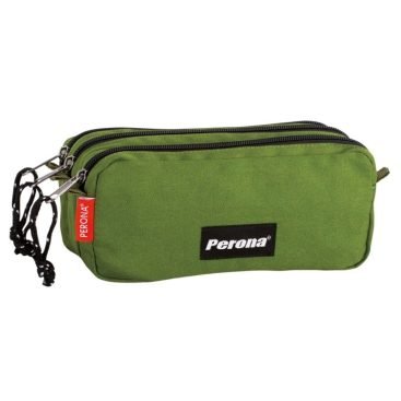 Portatodo de Poliéster Con tres Compariñanos Separados por cremalleras y Tirador en cursor.