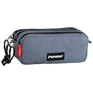 Portatodo de Poliéster Con tres Compariñanos Separados por cremalleras y Tirador en cursor.