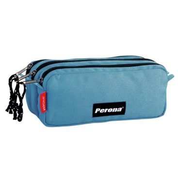 Portatodo de Poliéster Con tres Compariñanos Separados por cremalleras y Tirador en cursor.