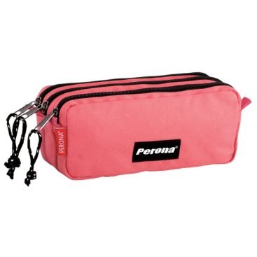 Portatodo de Poliéster Con tres Compariñanos Separados por cremalleras y Tirador en cursor.