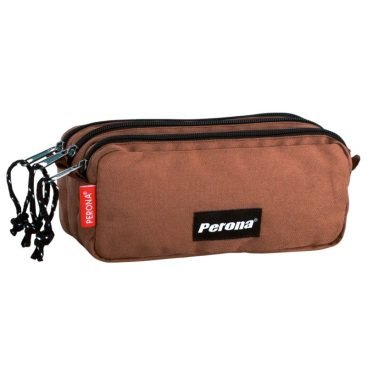 Portatodo de Poliéster Con tres Compariñanos Separados por cremalleras y Tirador en cursor.