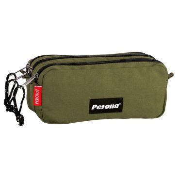 Portatodo de Poliéster Con tres Compariñanos Separados por cremalleras y Tirador en cursor.