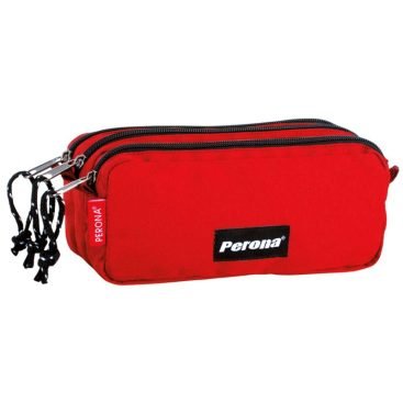 Portatodo de Poliéster Con tres Compariñanos Separados por cremalleras y Tirador en cursor.