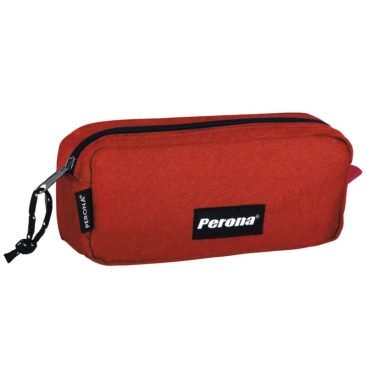 Portatodo Rojo de Poliéster Resistente Con Cremallera de  y Tirador para Facilitar Su Apertura.