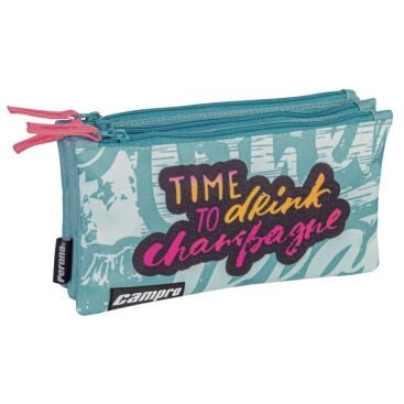 Portatodo Triple Con 3 Compartimos separados por cremalleras y tirador en cursor para facilitar su apartura.