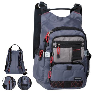 Mochila con múltiples compartimentos, correas acolchadas y espalda, bolsillo antirrobo y salida de auriculares.