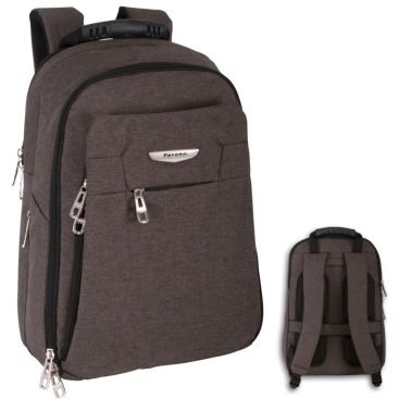 Mochila con adaptador de tranvía, computadora portátil acolchado y compartimentos de tableta, múltiples bolsillos correas ajustables.