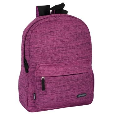 Mochila Rosa Para Niños logotipo, Sistema adaptable a Carro, Bolsillo para Botella y Gran Capacidad.