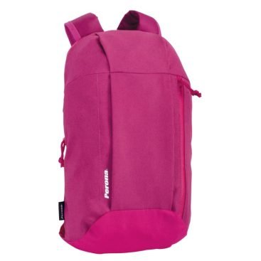 Mochila de Trekking Rosa Con Un compartimento Principal Y Bolsillo Frontal Con Cremallera.