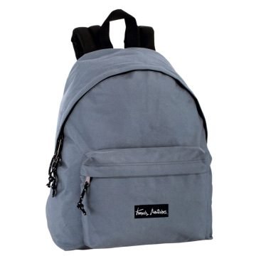 Mochila Gris de Poliéster con múltiples compartimentos y Tirantes Acolchados y Ajustables.